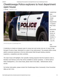 thumbnail of 2017- 09-21 Cheektowaga Police explorers to host department open house _ Cheektowaga Chronicle