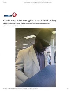 thumbnail of 2017- 10-05 Cheektowaga Police looking for suspect in bank robbery _ wivb
