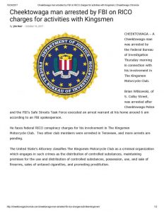 thumbnail of 2017- 10-16 Cheektowaga man arrested by FBI on RICO charges for activities with Kingsmen _ Cheektowaga Chronicle