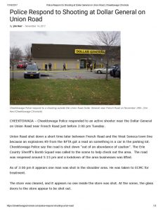 thumbnail of 2017- 11-14 Police Respond to Shooting at Dollar General on Union Road _ Cheektowaga Chronicle