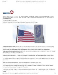 thumbnail of 2017- 12-07 Cheektowaga police launch safety initiative to assist online buyers and sellers _ wivb