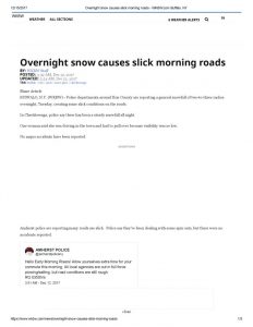 thumbnail of 2017- 12-12 Overnight snow causes slick morning roads – WKBW