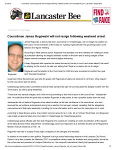 thumbnail of 2018- 03-01 Councilman James Rogowski will not resign following weekend arrest _ www.lancasterbee.com _ Lancaster _ Depew Bee