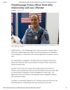 thumbnail of 2018- 03-15 Cheektowaga Police officer fired after relationship with sex offender _ Cheektowaga Chronicle