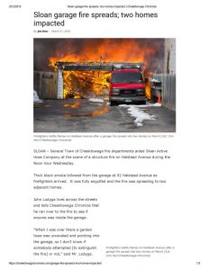 thumbnail of 2018- 03-21 Sloan garage fire spreads; two homes impacted _ Cheektowaga Chronicle
