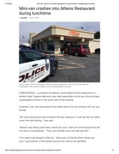 thumbnail of 2018- 04-10 Mini-van crashes into Athens Restaurant during lunchtime _ Cheektowaga Chronicle