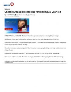 thumbnail of 2018- 04-17 Cheektowaga police looking for missing 15-year-old – WIVB