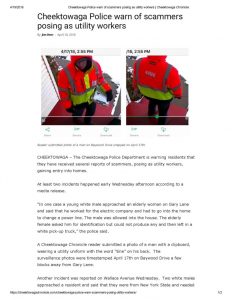 thumbnail of 2018- 04-18 Cheektowaga Police warn of scammers posing as utility workers _ Cheektowaga Chronicle