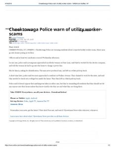 thumbnail of 2018- 04-18 Cheektowaga Police warn of utility worker scams – WKBW.com Buffalo, NY