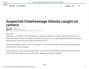 thumbnail of 2018- 05-02 Suspected Cheektowaga thieves caught on camera – WKBW.com Buffalo, NY