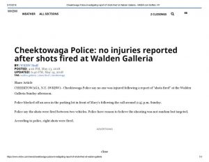 thumbnail of 2018- 05-13 Cheektowaga Police investigating report of ‘shots fired’ at Walden Galleria – WKBW.com Buffalo, NY