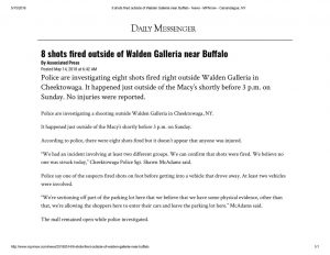 thumbnail of 2018- 05-14 8 shots fired outside of Walden Galleria near Buffalo – News – MPNnow – Canandaigua, NY
