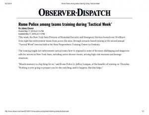 thumbnail of 2018- 05-17 Rome Police among teams training during ‘Tactical Week’