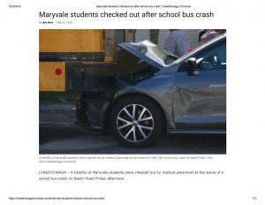 thumbnail of 2018- 05-25 Maryvale students checked out after school bus crash _ Cheektowaga Chronicle