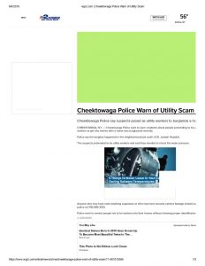 thumbnail of 2018- 06-03 wgrz.com _ Cheektowaga Police Warn of Utility Scam