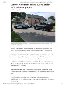 thumbnail of 2018- 07-02 Subject runs from police during stolen vehicle investigation _ Cheektowaga Chronicle