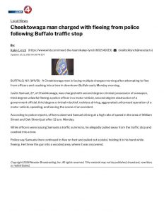 thumbnail of 2018- 07-23 Cheektowaga man charged with fleeing from police following Buffalo traffic stop