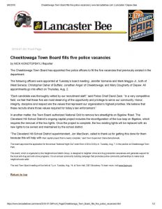 thumbnail of 2018- 07-26 Cheektowaga Town Board fills five police vacancies _ www.lancasterbee.com _ Lancaster _ Depew Bee