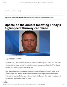 thumbnail of 2018- 08-04 Update on the arrests following Friday’s high-speed Thruway car chase _ WHEC.com