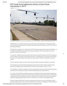 thumbnail of 2018- 08-08 DOT study found aggressive drivers at Union Road intersection in 2016 _ Cheektowaga Chronicle