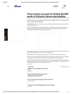 thumbnail of 2018- 08-22 Three women accused of stealing $2,000 worth of Victoria’s Secret merchandise _ wgrz.com