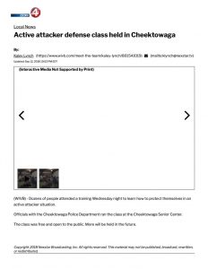 thumbnail of 2018- 09-12 Active attacker defense class held in Cheektowaga