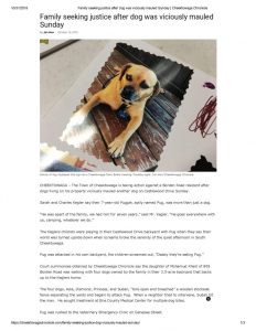 thumbnail of 2018- 10-10 Family seeking justice after dog was viciously mauled Sunday _ Cheektowaga Chronicle