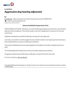 thumbnail of 2018- 10-14 Aggressive dog hearing adjourned