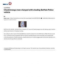 thumbnail of 2018- 10-17 Cheektowaga man charged with stealing Buffalo Police vehicle