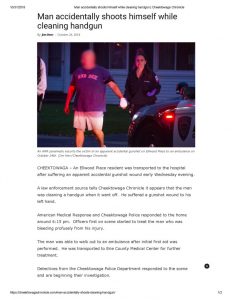 thumbnail of 2018- 10-24 Man accidentally shoots himself while cleaning handgun _ Cheektowaga Chronicle