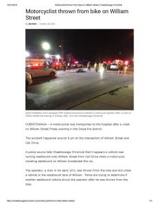thumbnail of 2018- 10-26 Motorcyclist thrown from bike on William Street _ Cheektowaga Chronicle