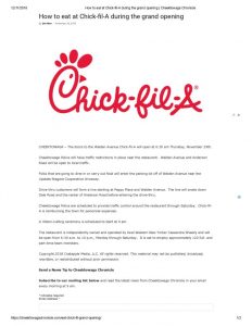 thumbnail of 2018- 11-28 How to eat at Chick-fil-A during the grand opening _ Cheektowaga Chronicle