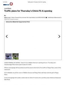 thumbnail of 2018- 11-28 Traffic plans for Thursday’s Chick-Fil-A opening