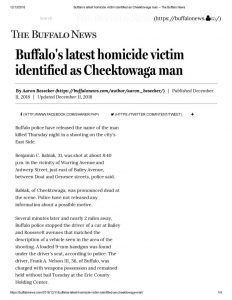 thumbnail of 2018- 12-13 Buffalo’s latest homicide victim identified as Cheektowaga man – The Buffalo News