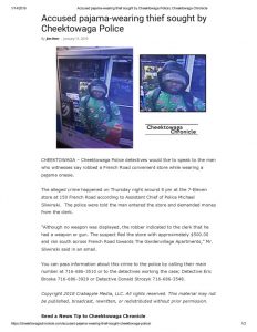 thumbnail of 2019- 01-11 Accused pajama-wearing thief sought by Cheektowaga Police _ Cheektowaga Chronicle