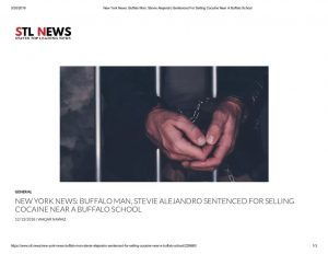 thumbnail of 2018- 12-13 New York News_ Buffalo Man, Stevie Alejandro Sentenced For Selling Cocaine Near A Buffalo School