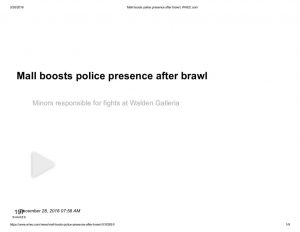 thumbnail of 2018- 12-28 Mall boosts police presence after brawl _ WHEC.com