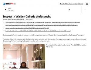thumbnail of 2018- 12-29 Suspect in Walden Galleria theft sought _ WBFO