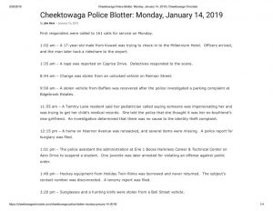 thumbnail of 2019- 01-16 Cheektowaga Police Blotter_ Monday, January 14, 2019 _ Cheektowaga Chronicle