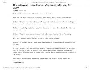 thumbnail of 2019- 01-17 Cheektowaga Police Blotter_ Wednesday, January 16, 2019 _ Cheektowaga Chronicle