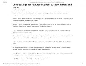 thumbnail of 2019 -01-23 Cheektowaga police pursue warrant suspect in front-end loader _ Cheektowaga Chronicle