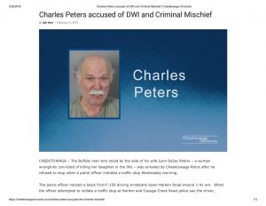 thumbnail of 2019- 02-15 Charles Peters accused of DWI and Criminal Mischief _ Cheektowaga Chronicle