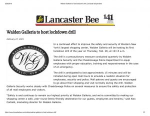 thumbnail of 2019- 02-27 Walden Galleria to host lockdown drill _ Lancaster Depew Bee