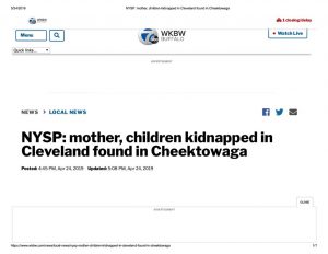 thumbnail of 2019- 04-24 NYSP_ mother, children kidnapped in Cleveland found in Cheektowaga