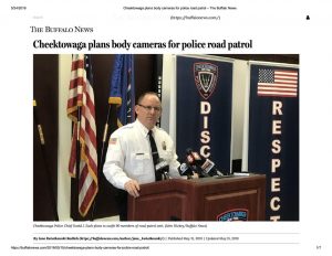 thumbnail of 2019- 05-15 Cheektowaga plans body cameras for police road patrol – The Buffalo News