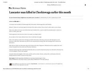 thumbnail of 2019- 05-30 Lancaster man killed in Cheektowaga earlier this month – The Buffalo News
