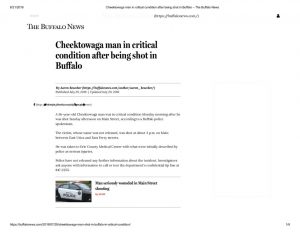 thumbnail of 2019- 07-29 Cheektowaga man in critical condition after being shot in Buffalo – The Buffalo News