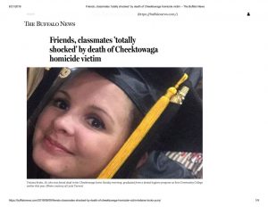 thumbnail of 2019- 08-09 Friends, classmates ‘totally shocked’ by death of Cheektowaga homicide victim – The Buffalo News